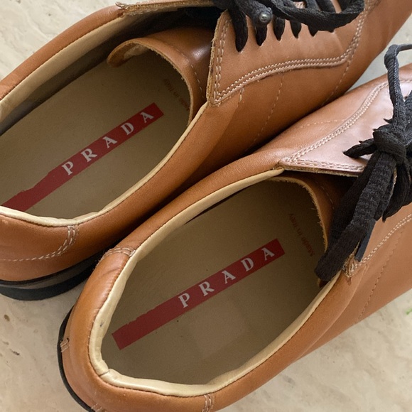 Prada Brown Leather Womens Brogues Size 38 (US size 8 equivalent) - Picture 4 of 9